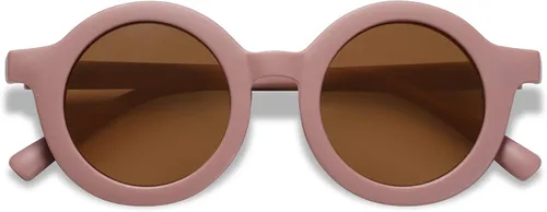 SOJOS - Lentes de sol redondos polarizados para niños y niñas, protección ultravioleta 400 (UV400), lentes de sol para las vacaciones en la playa