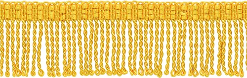 Miniatura 12 de Colección de adornos básicos de 2 pulgadas (2.0 in) con borde fino de lingote (estilo BFT2), oro antiguo #C4 (oro amarillo oscuro) para 5 yardas