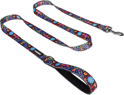 Miniatura 6 de Correa para perros pequeños, cómodas asas acolchadas, correa de entrenamiento de perros con girasol floral de primera calidad, correa para caminar