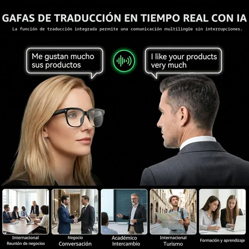 Miniatura 6 de Gafas Inteligentes AI con Cámara 4K, Grabación de Video. Bluetooth para Hombres y Mujeres - Gafas de Grabación Manos Libres con Audio, Tecnología