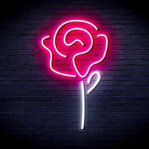 Miniatura 11 de ADVPRO Rose Flower Women Room Decor Flex Silicona LED Neon Sign Verde y Rosa st16s32-fnu0034-gk Verde & Rosa