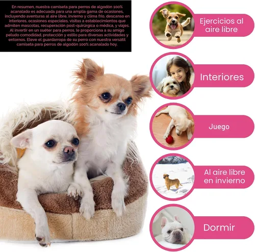 Miniatura 4 de Eleva la Comodidad y Moda de tu Mascota: Chaleco de Camisa para Perros de Algodón 100% Acanalado Premium para Razas Pequeñas como Chihuahuas, Rosa