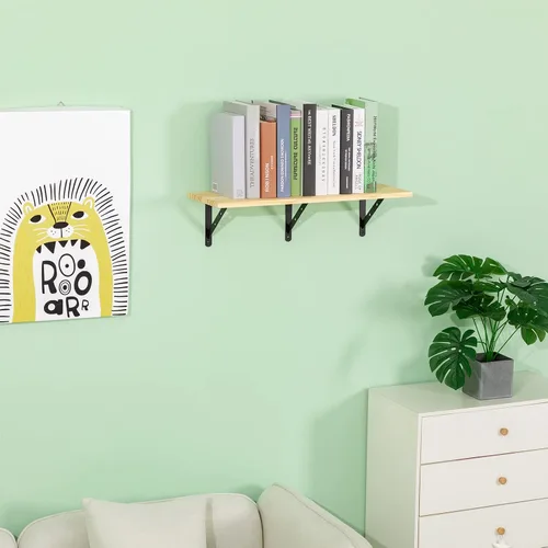 Miniatura 2 de Paquete de 12 soportes de estante de aleación de aluminio resistentes de 8 x 6 pulgadas, carga máxima de 360 libras, color negro, montaje en pared