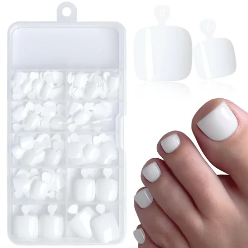 Miniatura 17 de AddFavor 120 uñas postizas a presión moradas para mujeres, uñas postizas cuadradas de cobertura completa, puntas de uñas falsas, uñas postizas