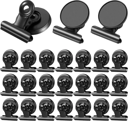 Miniatura 14 de Paquete de 8 imanes para refrigerador, clips magnéticos para refrigerador, clips magnéticos resistentes, perfectos para refrigerador, pizarra, Dorado