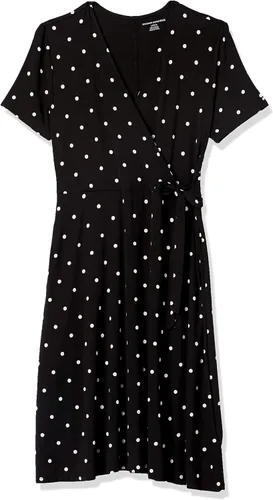 Miniatura 6 de Tienda Essentials - Vestido de manga corta para mujer, estilo cruzado falso