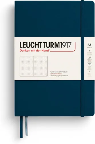 Miniatura 12 de LEUCHTTURM1917 - Cuaderno de tapa dura mediano A5 con 251 páginas numeradas para escritura y diario (lila, con puntos)