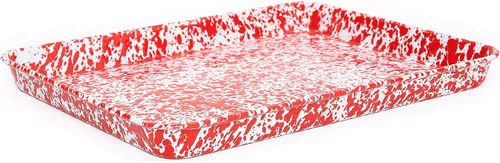 Miniatura 8 de Sartén para Brazo de Gitano Enamelware, 16.25 x 12.5 pulgadas, Salpicado Negro/Blanco