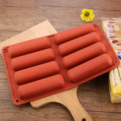 Miniatura 3 de Molde de silicona para galletas de dedo, molde de barra de chocolate, molde antiadherente de silicona para pastel Twinkie, molde de tira rectangular