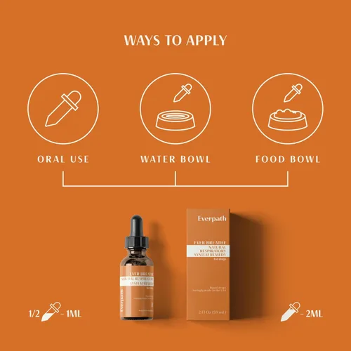 Miniatura 5 de Apoyo respiratorio para perros – 2 onzas líquidas/2.0 fl oz Fabricado en los Estados Unidos Aumenta el apoyo inmunológico y la respiración