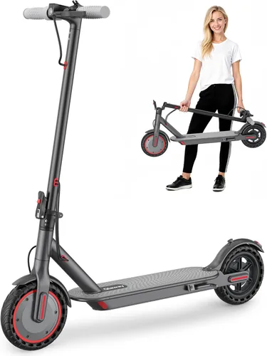 Qlaway 10/8.5" E Scooter for Adults 19 MPH Sport Escooter 350W Motor, Electric Scooter 15-22 Miles Range, Bearing 265 LBS/APP Control