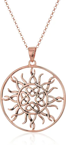 Amazon Essentials . Collar con colgante celta de plata de ley 925 para mujer, cadena Rolo de 18 pulgadas, joyería hipoalergénica para mujer