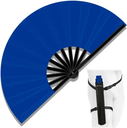 Miniatura 17 de Ventilador de Rave Plegable Grande de 13", Ventiladores de Mano Clack Plegables con Funda para Baile en Línea, Ventilador Boots On The Ground