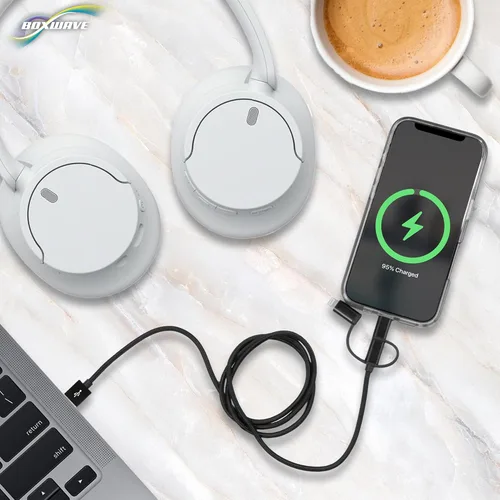 Miniatura 7 de BoxWave Cable compatible con Spotify Car Thing, cable AllCharge 3 en 1 para Spotify Car Thing, color negro azabache