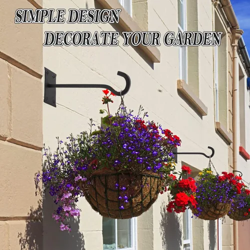 Miniatura 42 de QIEGL Soporte colgante para plantas de 6 pulgadas, gancho de metal para plantas, gancho de pastor decorativo para colgar linternas, comedero