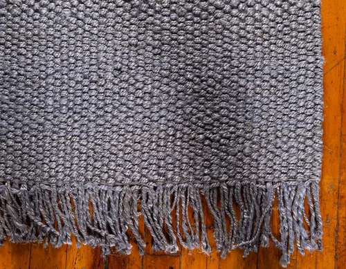 Miniatura 9 de Unique Loom Chunky Jute Collection - Alfombra de área sólida, transitoria, bohemia, 2 pies 6 pulgadas x 6 pies 0 pulgadas, gris