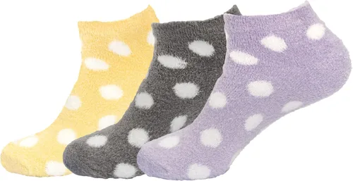 Miniatura 28 de BambooMN Calcetines de spa de nailon mullidos con infusión de aloe para mujer, talla 4-8, aguamarina, 3 pares