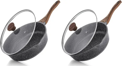 Miniatura 17 de SENSARTE Sartén Antiadherente, Sartén Profunda para Freír de 10/11/12 pulgadas, Sartén para Saltear con Tapa, Mango que se Mantiene Frío, Batería