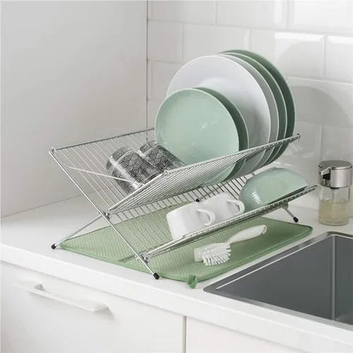 Miniatura 4 de Tapete absorbente de platos, reversible, de microfibra, tapete para secar platos para cocina, lavable a máquina, escurridor de platos de granja