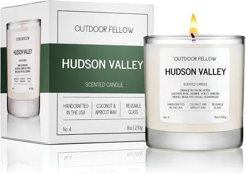 Miniatura 14 de Outdoor Fellow Vela perfumada Campfire – Madera ahumada, ámbar y cedro carbonizado, 8 onzas