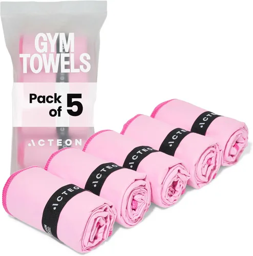 Miniatura 13 de Acteon Toallas de microfibra para gimnasio 5 paquete, toallas de sudor de secado rápido, libres de olores, súper absorbentes, para hombres y Azul