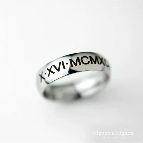 Miniatura 4 de Personalized Ring Custom Engraved Ring personalized dad gift Mens Ring Personalized Gifts for Him Personalized Gifts for Father's Day Personalized