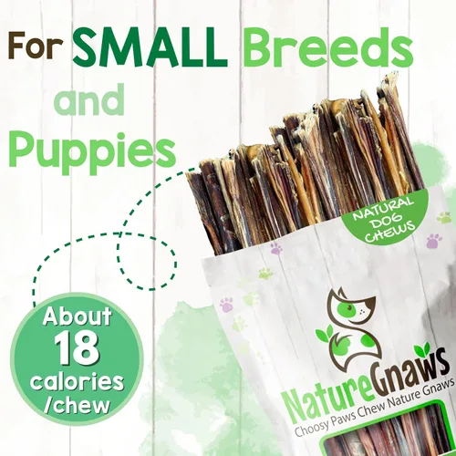 Miniatura 5 de Nature Gnaws Palitos de cerdo extra finos para perros pequeños de 5 a 6 pulgadas (50 unidades) – Larga duración para masticadores ligeros