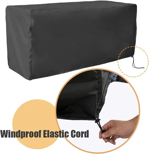 Miniatura 4 de Cubierta para caja de cubierta impermeable resistente al agua, cubierta otomana para patio, protección para todo tipo de clima, cubierta rectangular