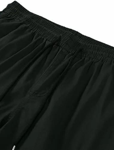 Miniatura 7 de JMIERR Pantalones cargo casuales para hombre, ajuste relajado, ligeros, elásticos, cintura elástica, con cordón, pantalones tácticos con múltiples