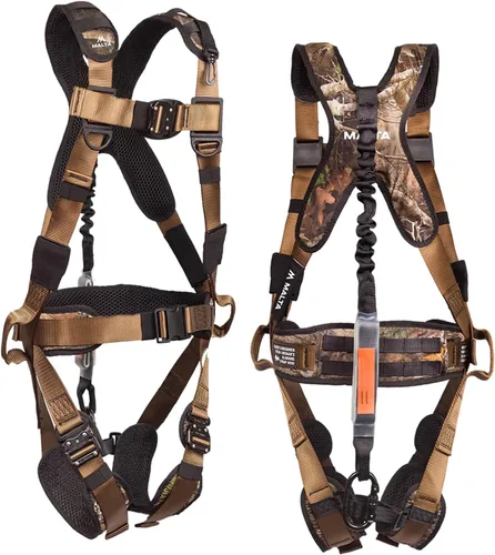 Malta Hunting Safety Hunter's Elite - Juego de arnés de seguridad con correa de árbol, correa de alivio de arrastre de ciervo/suspensión