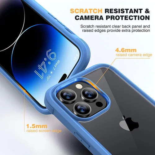 Miniatura 4 de DIACLARA - Funda transparente compatible con iPhone XR 6.1 pulgadas 2018