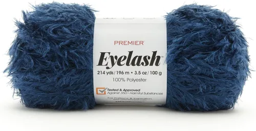 Miniatura 8 de Premier Yarns Hilo de pestañas, hecho de poliéster, hilo voluminoso para ganchillo y tejido, perfecto para juguetes y detalles decorativos, carbón