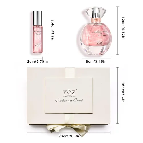 Miniatura 9 de Ycz Golden Sands - Juego de regalo de perfume para mujer, 3 piezas de fragancia oriental floral con notas de rosa de pomelo, perfumes de 1.7 fl oz