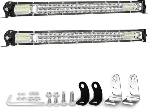 Miniatura 12 de Barra de luz LED delgada de 7 pulgadas para camión tractor, 12 V-60 V, pequeñas luces LED de trabajo todoterreno, luces antiniebla auxiliares 60 W
