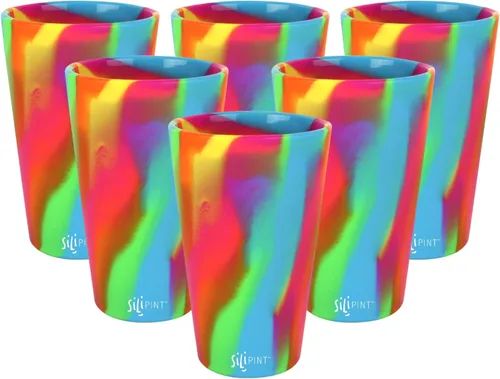 Silipint Vaso de pinta de cerveza de silicona Irrompible, reutilizable y durable Vasos de silicona irrompibles de 450 ml / 16 onzas para fiestas,
