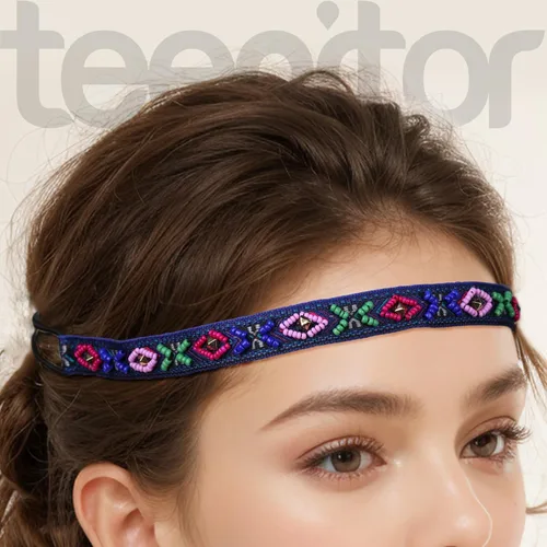 Miniatura 7 de Teenitor 6CS - Diademas elásticas para mujer, con cuentas de diamantes de imitación, diademas de joyería vintage para niñas, accesorios