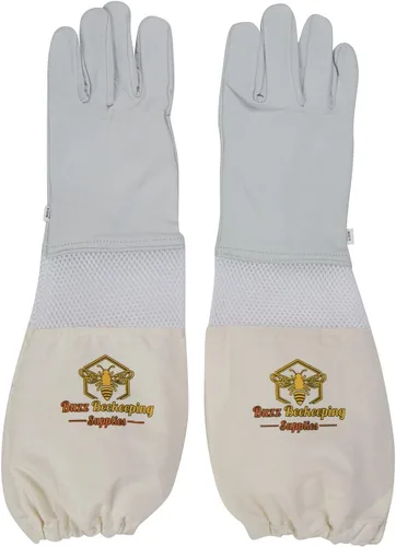 Miniatura 8 de Traje profesional de apicultura y guantes de piel de cabra (1 par) velo de esgrima autoportante y cremalleras de metal YKK resistentes