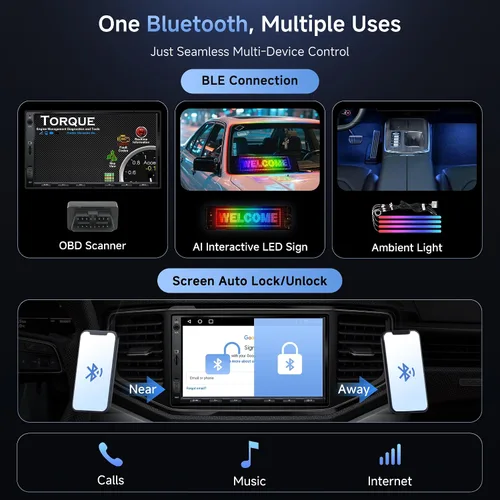 Miniatura 8 de ATOTO A5L - Estéreo de coche doble DIN Android de 7 pulgadas, CarPlay inalámbrico y Android Auto, conexión Wi-Fi/Bluetooth/USB, radio de coche