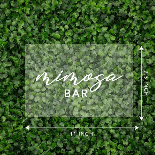 Miniatura 4 de Andaz Press Mimosa - Letrero acrílico con barra horizontal, 7.5 x 11 pulgadas, soporte incluido, señalización para boda, despedida de soltera