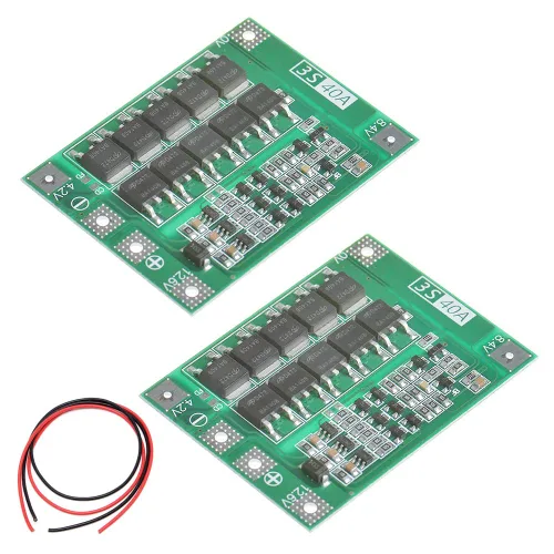DAOKI 2 unids placa de protección PCB 40A 3S Li-ion cargador de batería de litio PCB BMS placa de protección con equilibrio de carga para 40A motor
