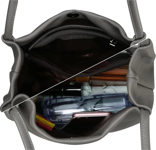 Miniatura 34 de Iswee - Bolsos de cuero genuino, diseño de hombro Hobo, bolsos para mujer