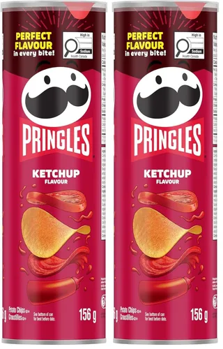 Miniatura 10 de Pringles Patatas fritas, salsa de tomate, 156 gramos/5.50 oz {Importado de Canadá}