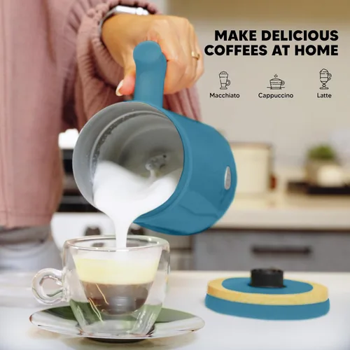 Miniatura 5 de Starument Espumador de leche eléctrico – Espumador automático de leche y calentador para café, café con leche, capuchino, otras bebidas cremosas – 4