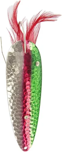 Miniatura 5 de Dardevle Dardevlet Weedless Nickel Back 3/4 oz Fishing Spoons Rojo/Blanco