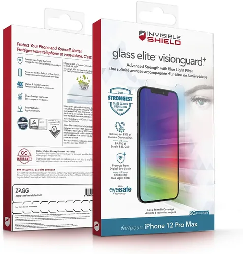 Miniatura 9 de Zagg InvisibleShield Glass Elite VisionGuard+ - Protector de pantalla para iPhone 12 Mini, protección definitiva contra arañazos e roturas