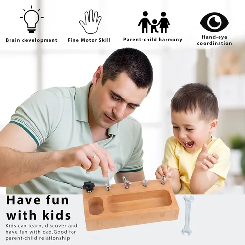 Miniatura 7 de MEROCO Montessori - Tablero de destornilladores - Juguetes educativos de aprendizaje para niños de 3 a 5 años - Juguete Montessori sensorial