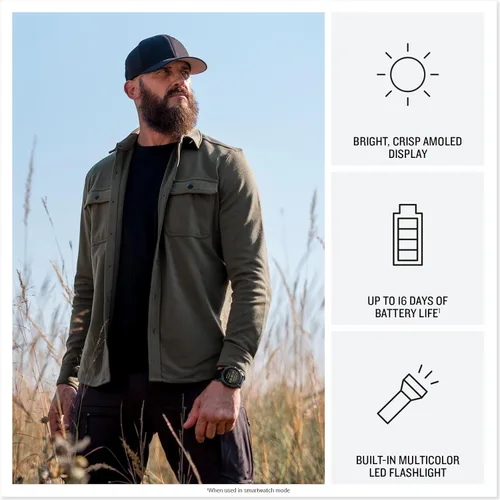 Miniatura 4 de Garmin Tactix 8 - Reloj inteligente con pantalla AMOLED de 1.850 in, linterna incorporada, 16 días de duración de la batería, reloj inteligente