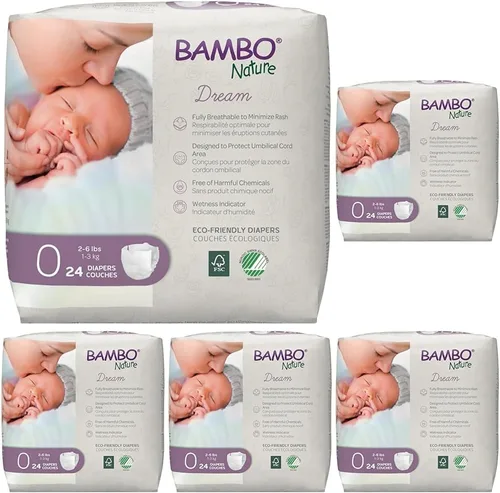Miniatura 32 de Bambo Nature Pañales hipoalergénicos Dream Baby, pañales sostenibles con etiqueta ecológica de primera calidad, protección mejorada contra fugas