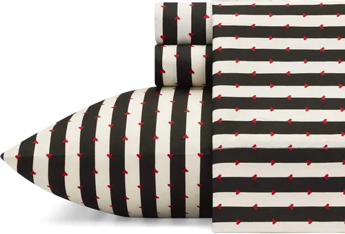 Miniatura 44 de Betsey Johnson - Sábanas de cama King, ropa de cama suave y ligera, resistente a la decoloración y a las arrugas (leopardo, King)