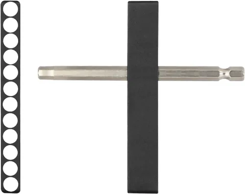 Miniatura 4 de Toolcool 10 piezas con 12 agujeros hexagonales para cabezales de desarmador, Estuche de plástico para almacenar cabezales de desarmador